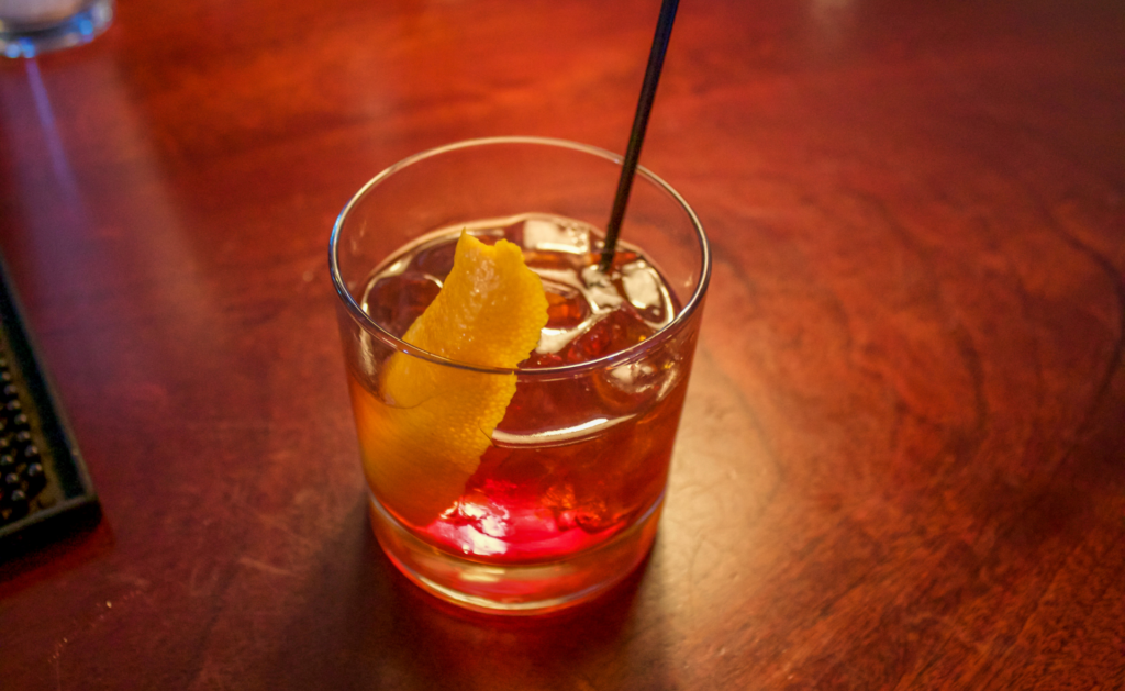 old fashioned manly bar drinks